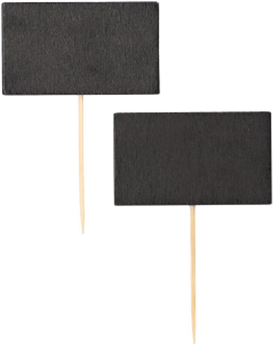 6x 100 Fingerfood prikkers 9 cm Blackboard