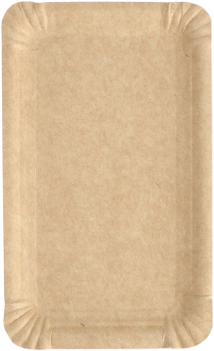 4x 250 Borden karton pure hoekig 11 cm x 175 cm bruin