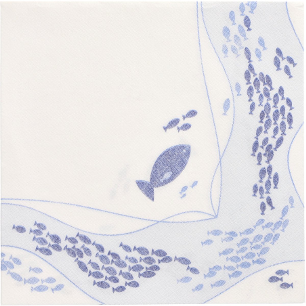 5x 50 Servetten ROYAL Collection 1/4 vouw 40 cm x 40 cm Fish