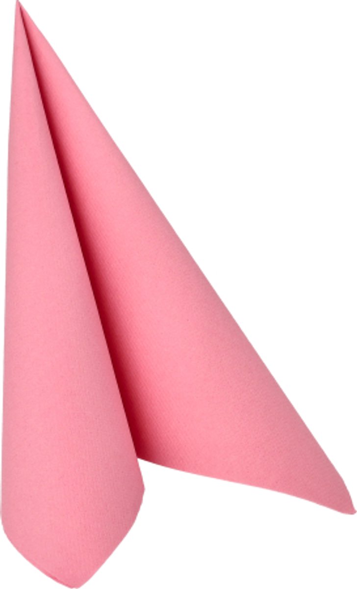 8x 20 Servetten ROYAL Collection 1/4 vouw 40 cm x 40 cm roze