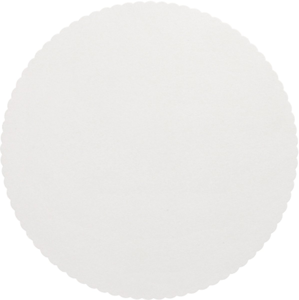 5x 100 Taartranden karton pure rond Ø 28 cm wit met kartel rand