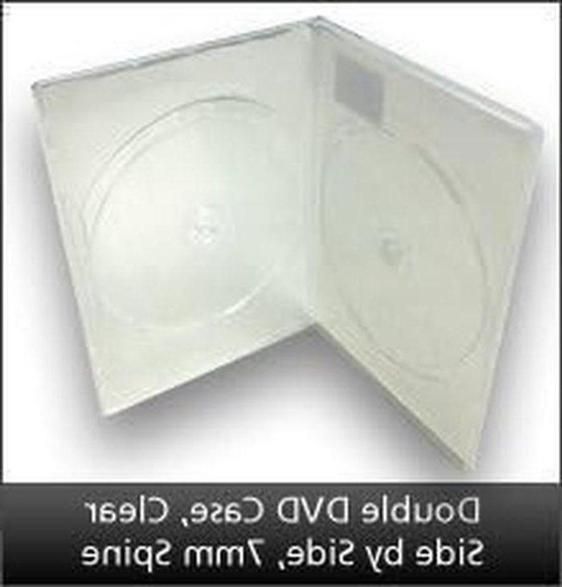 Dubbele dvd-hoes - Dvd-opberghoes - Media opslag - Heldere zijkanten - 7MM splint