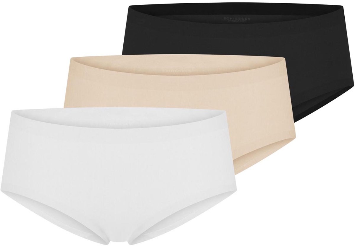 Schiesser Dames naadloze panty 3 pack Invisible Cotton