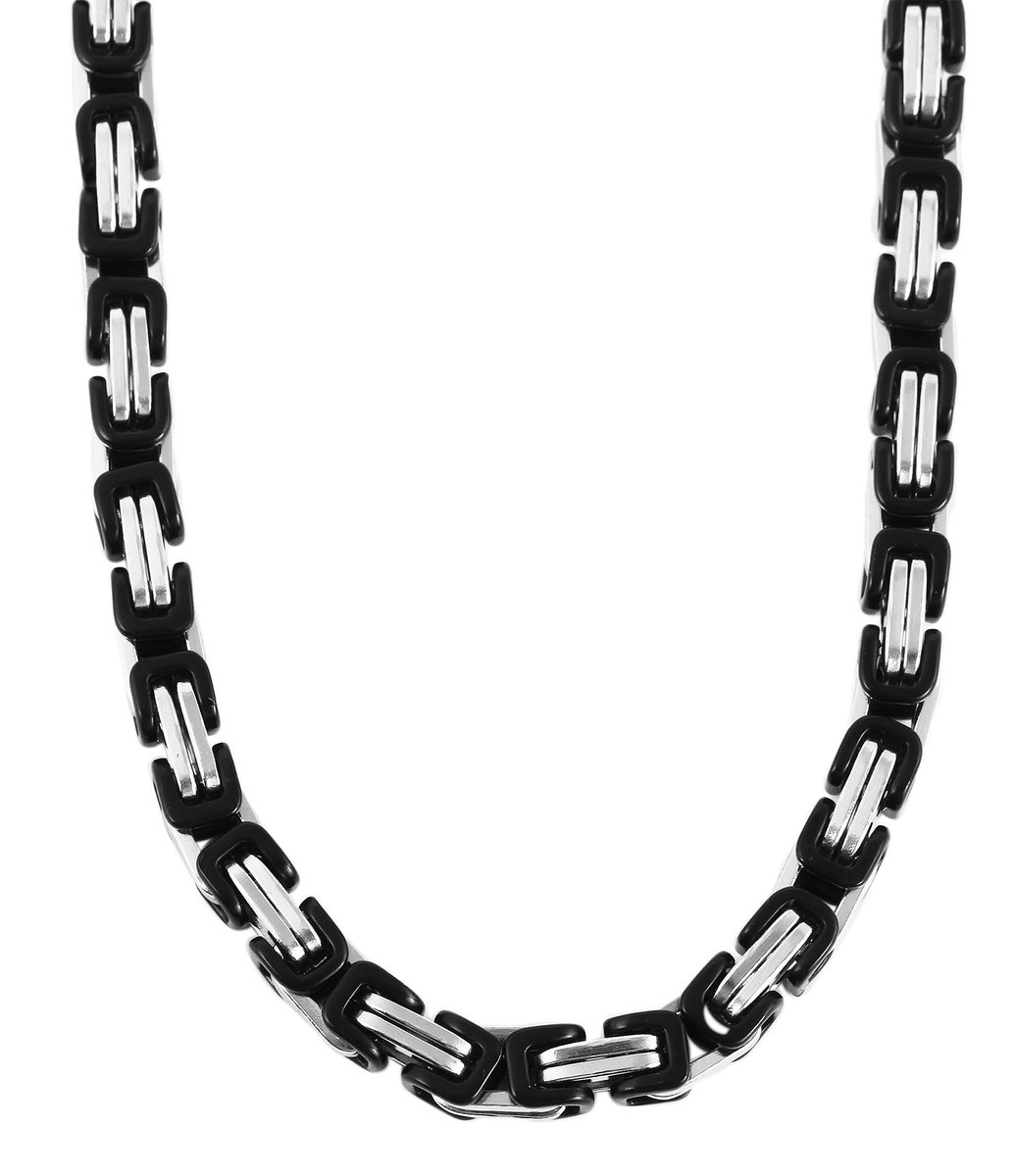 AKZENT Akzent heren ketting Antanas "Antanas", koningsketting, roestvrij staal, tweekleurig, 50 - 80 cm