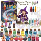 Fairy Potions Magische Toverdrank Set – Fabulus Potium - 22 Flesjes DIY Knutselset met Kristallen, Glitter & Receptenboek – Creatieve Experimenteerdoos voor Kinderen 6+ – Scheikunde set - Educatief Speelgoed voor kinderen