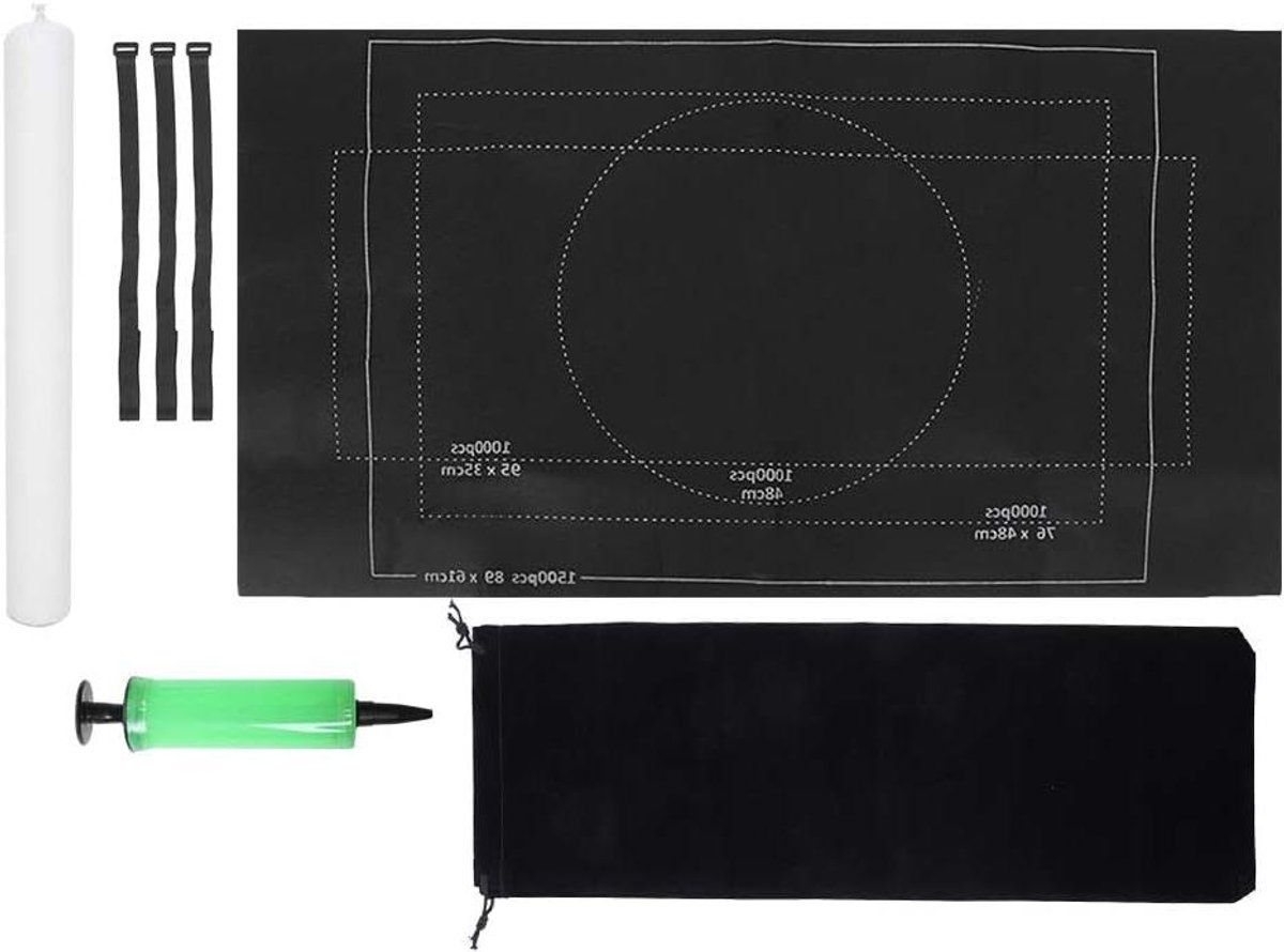 Puzzelmat - Puzzelopberger - Puzzels Opbergen - Antislip Vilt - 66x117cm - Zwart