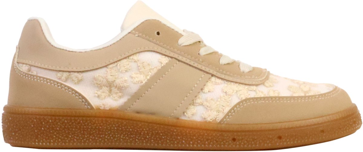 Supermodieuze lage sneakers met veters