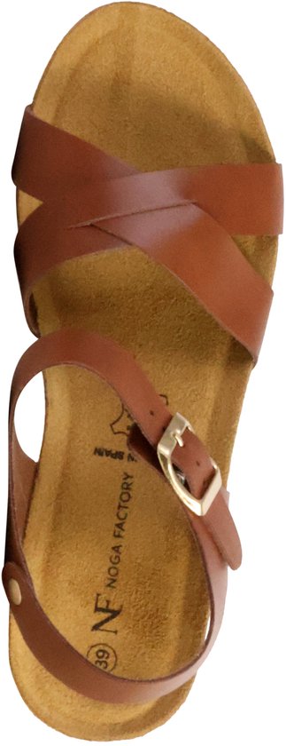 Leren sandalen met sleehak van Noga Ety Edge