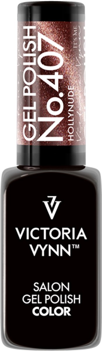 Victoria Vynn – Salon Gelpolish 407 Cat Eye Hollynude - bruin - gel polish - gellak - nagels - nagelverzorging - nagelstyliste - uv / led - nagelstylist - callance