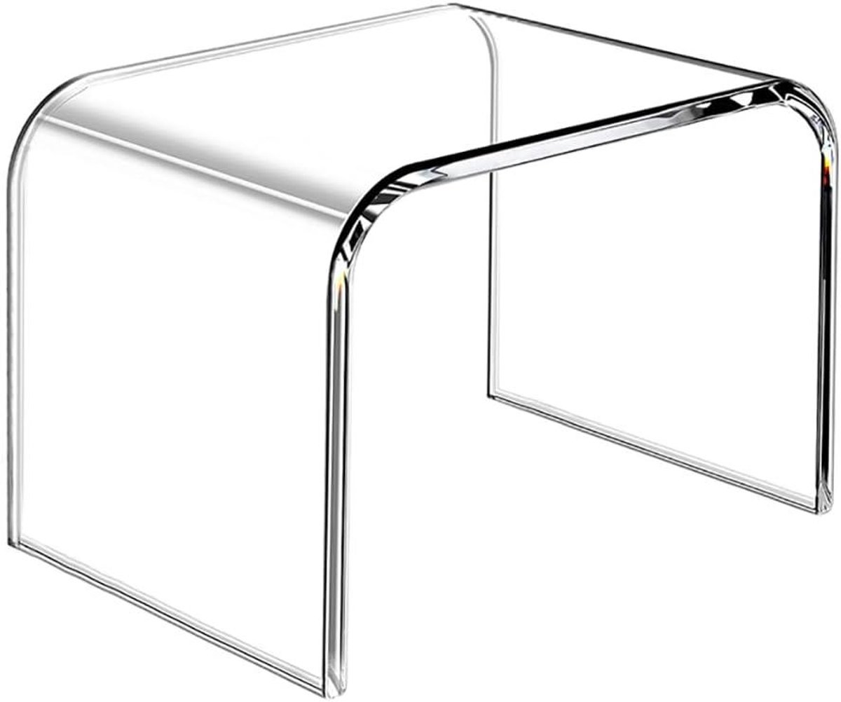 Acryl Kruk - Opstap krukje - Badkamer Keuken - Transparant Design - 31.5 cm Lengte - Helder