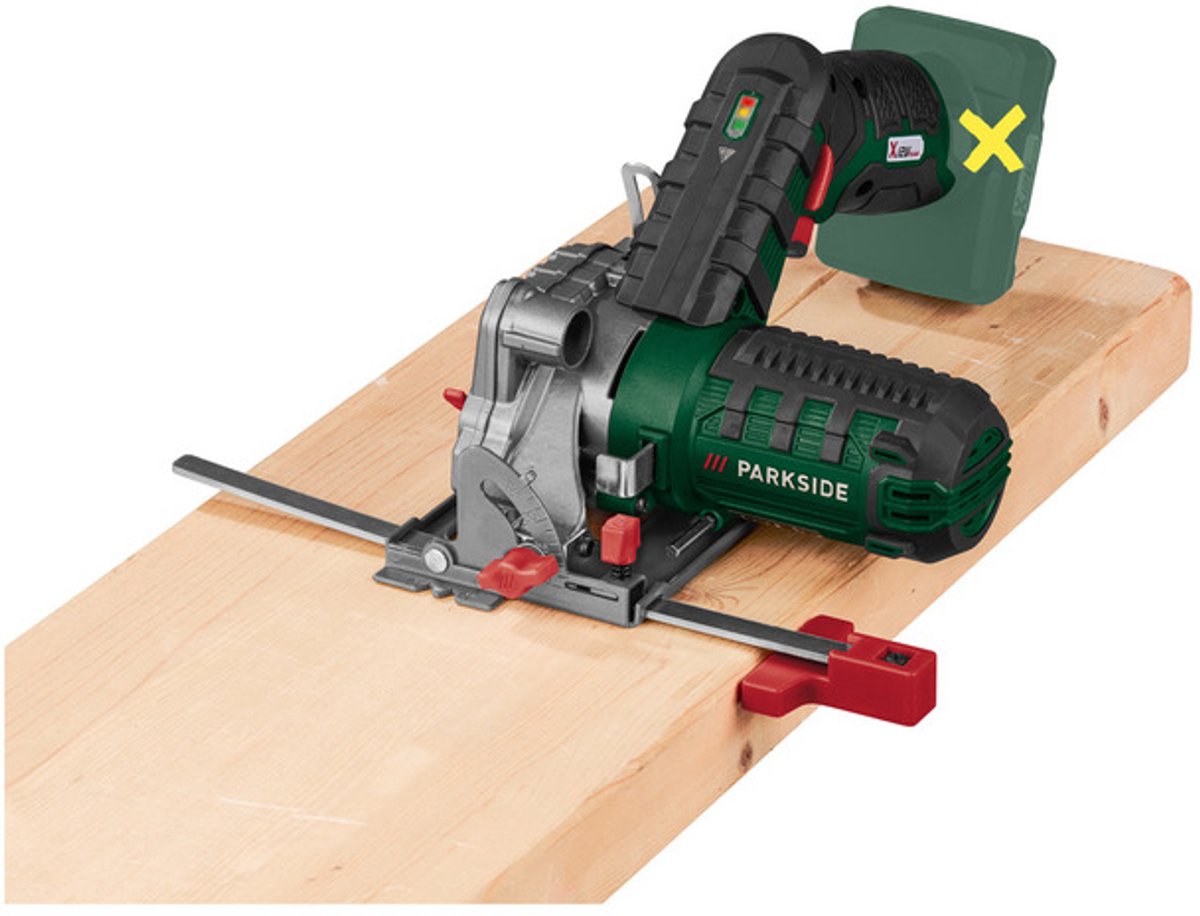 PARKSIDE Accu-handcirkelzaag 12V zonder accu - Toerental: 1400 tpm - Zaaghoek: 0–45° - Zaagdiepte: max. 26 mm (bij 0°) - Zaagblad: Ø85 x Ø15 mm - Exclusief accu en snellader – foto 3