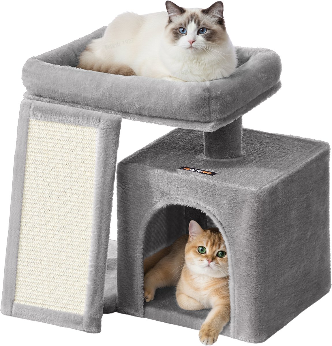 Feandrea - Krabpaal - Kattenboom - Voor Katten - Met Krabplank Kattenhuisje en Platform