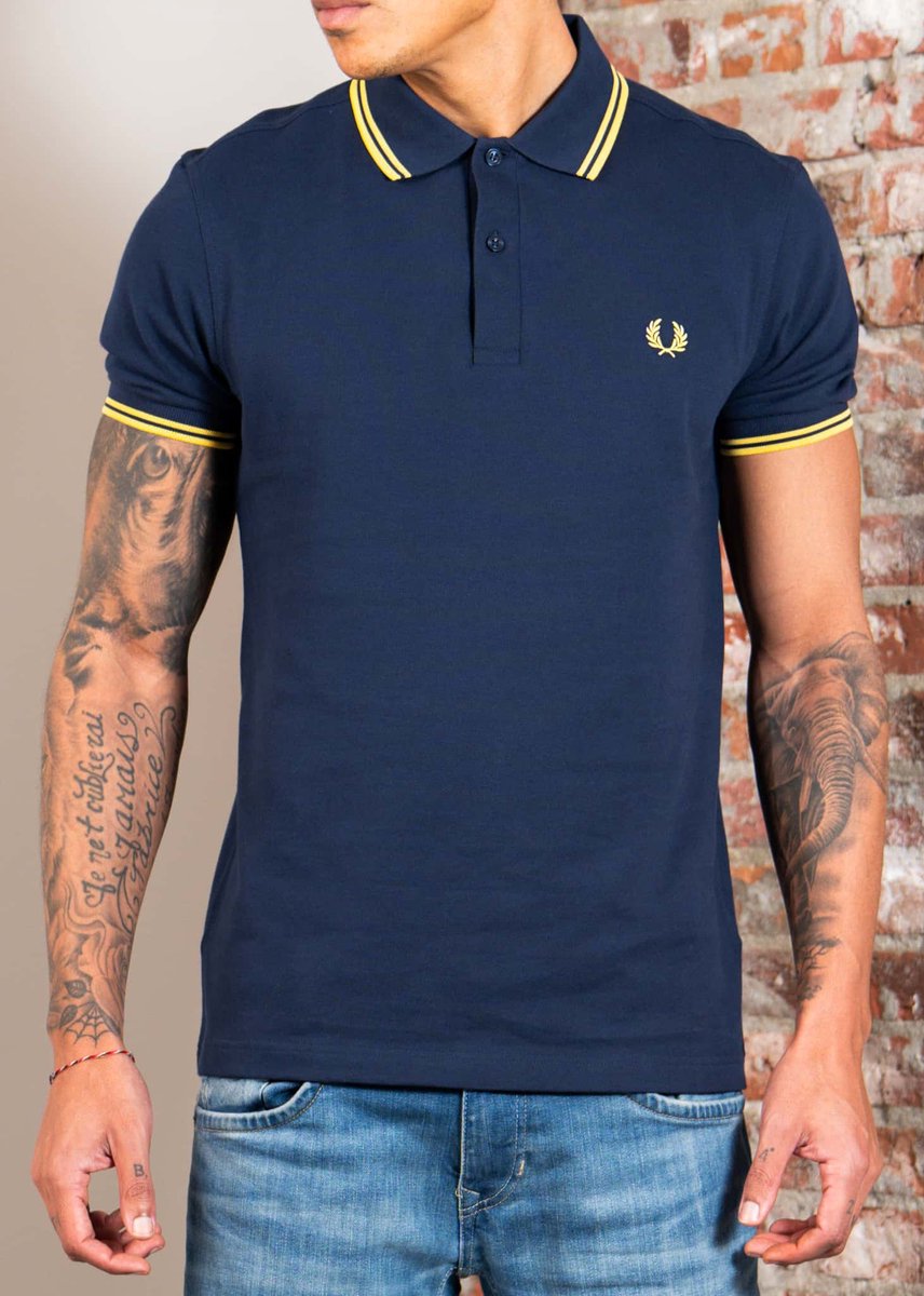 Fred Perry Twin tipped fred perry shirt tennis lenom barley Blauw