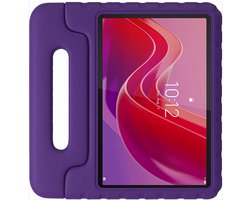HappyCase Kinder Tablethoes Geschikt voor Lenovo Tab M11/K11 | Kindvriendelijke Hoes | Beschemhoes | Kinderhoes | met Handvat en Standaard | Paars