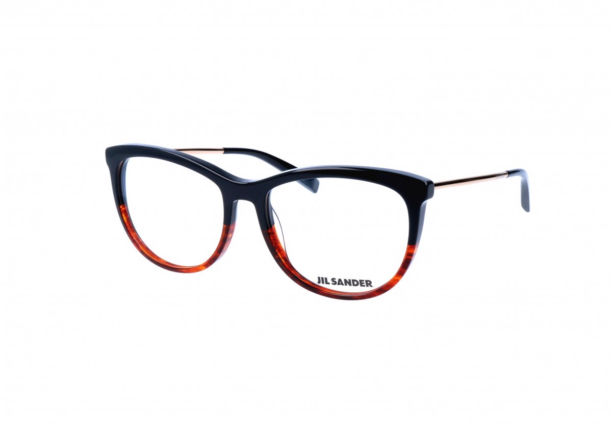 Jil Sander J4012 Black red gradient/rose gold 54/16/140 WOMAN Brilmonturen