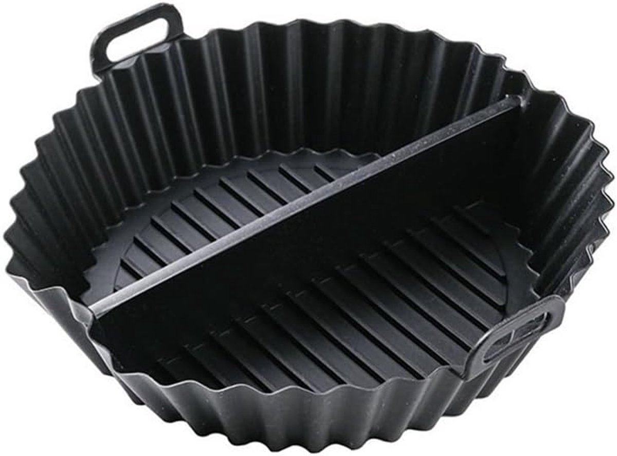 Tweedelige Siliconen Bakplaat – Geschikt voor Oven en Airfryer – Zwart