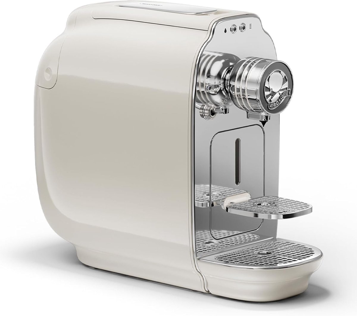Koffiezetapparaat - Eenkopsmachine - Snelle Koffie - 19 Bar Druk - 38.5x15x31cm - Ivory White