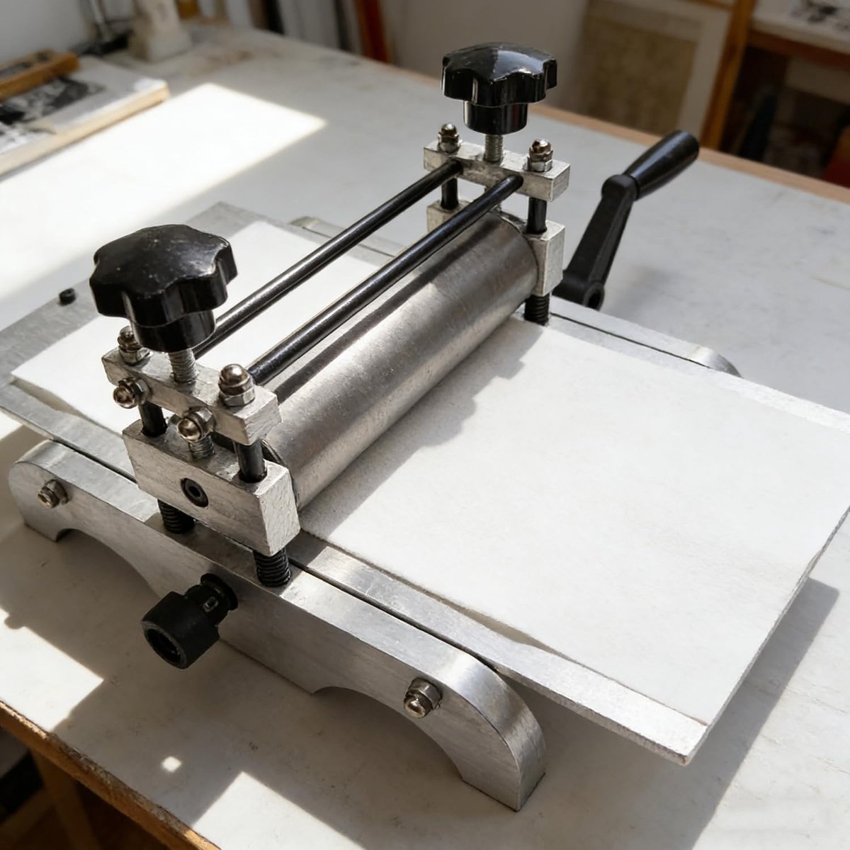 Drukpers Machine - Etsen Pers - Metaal Hout Printen - Stabiel Werkvlak - 35x21x25 cm