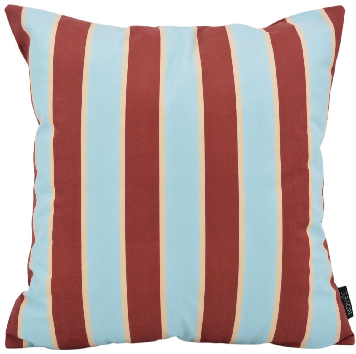 NOVÉE Sierkussen Riviera Stripe Blauw/Rood | 45x45 cm | Katoen/Polyester