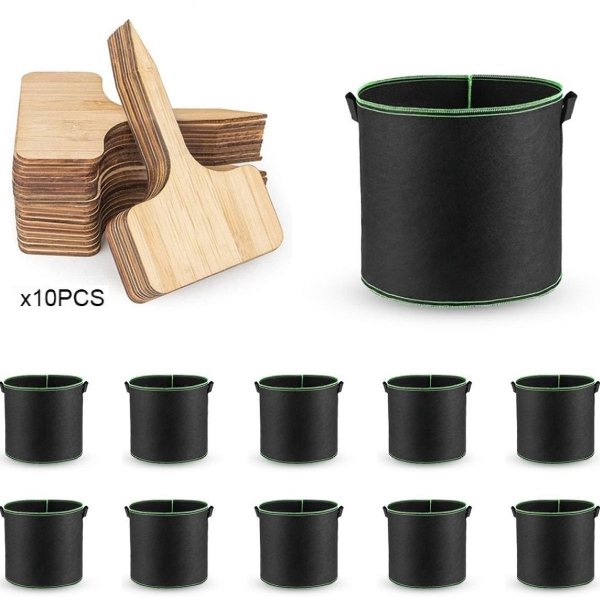 Ceruzo Plantenzakken 30L – Set 10 – Kweekzakken Vilt – Grow Bags