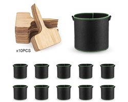 Ceruzo Plantenzakken 30L – Set 10 – Kweekzakken Vilt – Grow Bags