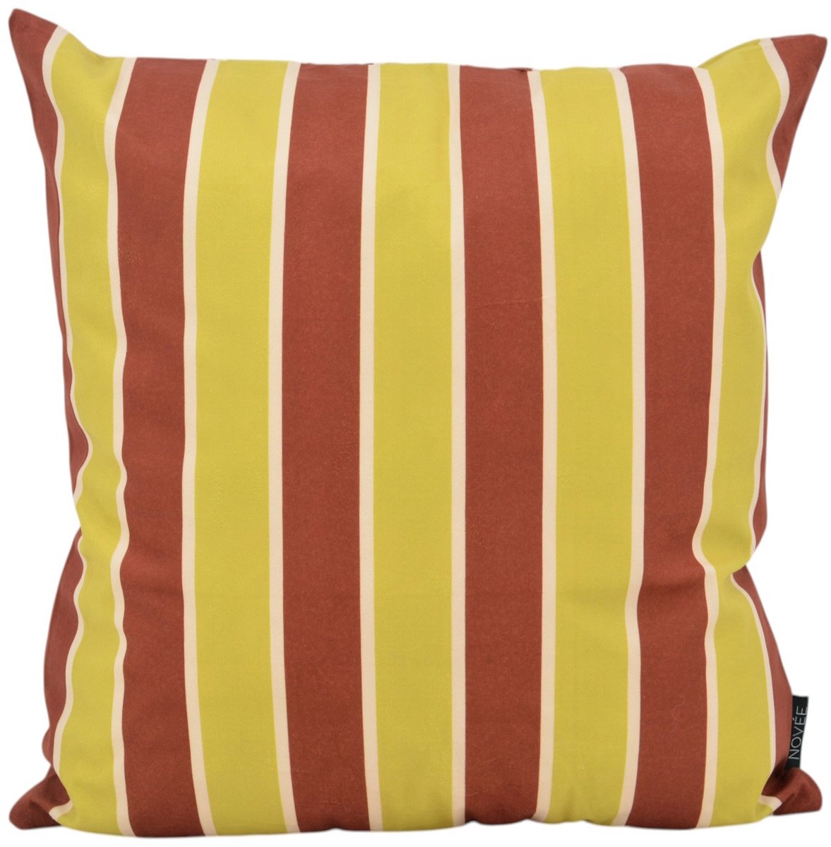 NOVÉE Sierkussen Riviera Stripe Groen/Roest | 45x45 cm | Katoen/Polyester
