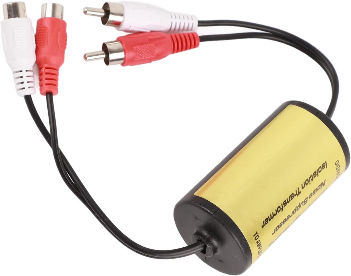 Audio Ruisonderdrukker - Geluidsfilter Auto - Stereo Geluid - Elimineert brom - 15x12x3 cm