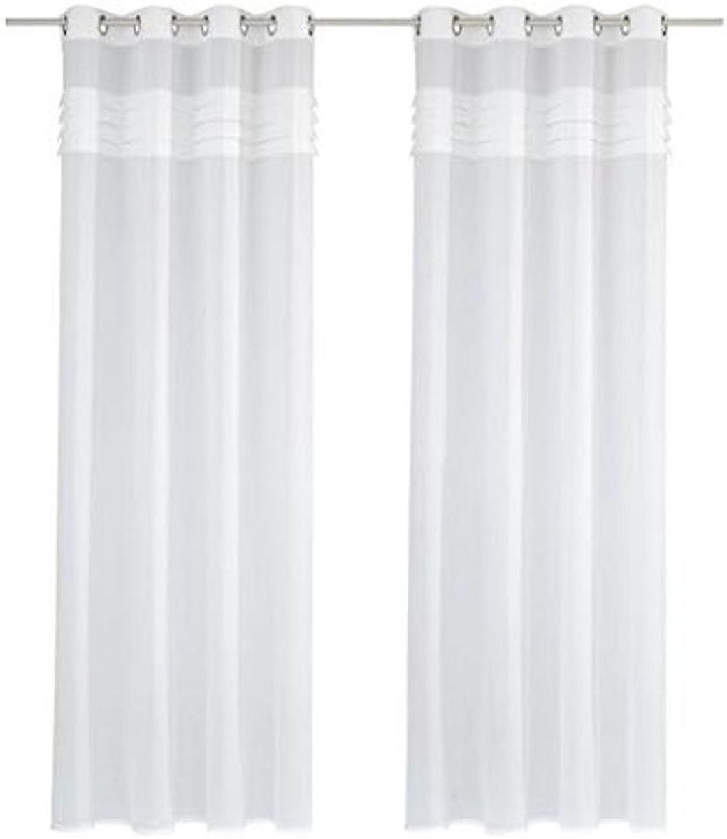 1 pack voile curtains with pleat strip uni color gadine
