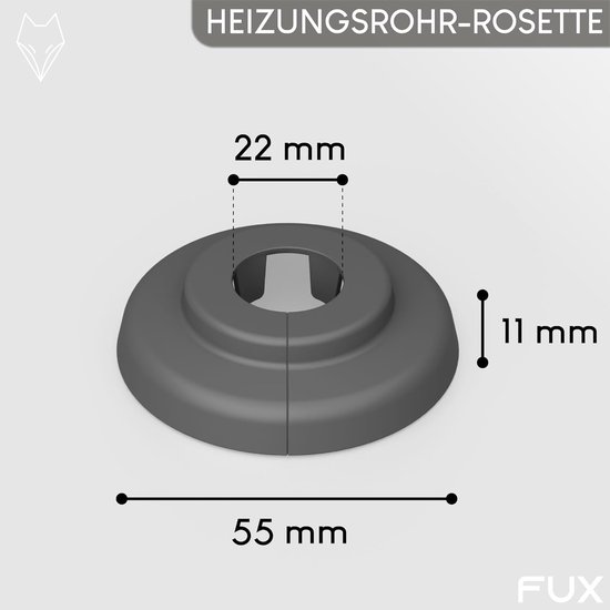 Radiator Rozet FUX 2 stuks, 12mm-35mm, enkele verwarmingsbuis rozet, radiator cover ...