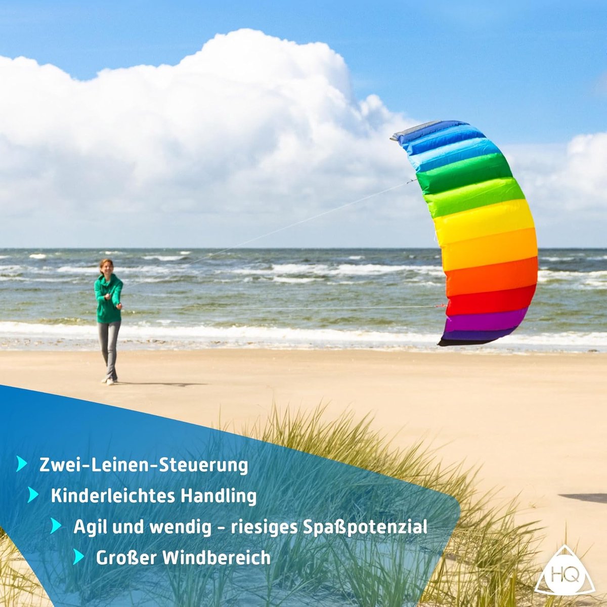 Matrasvlieger - Vlieger - Beginners Vliegeren - Klaar om te vliegen - 1.8 Meter - Aqua