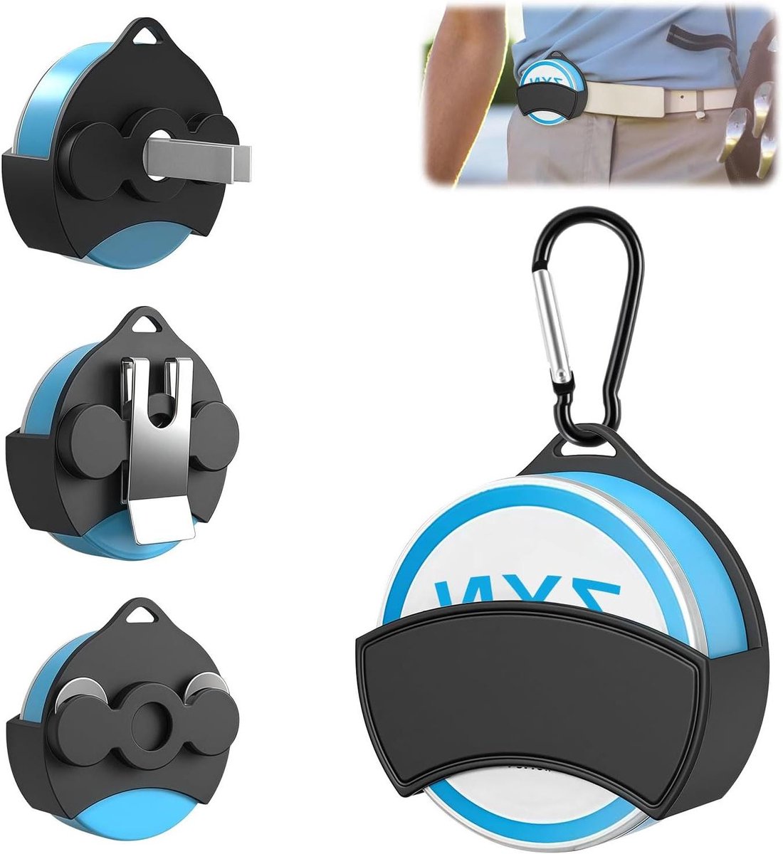 Siliconen Houder - Opbergclip - Auto Interieur - Veelzijdige Bevestiging - 7 cm Diameter - Zwart