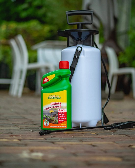 ECOstyle Ultima Onkruid & Mos Concentraat Onkruidverdelger - Paden & Terrassen - Bestrijdt Blad & Wortel - Werkt Binnen 3 uur - Onder Bomen & Struiken - 510 ML van Merkloos	 — afbeelding 4