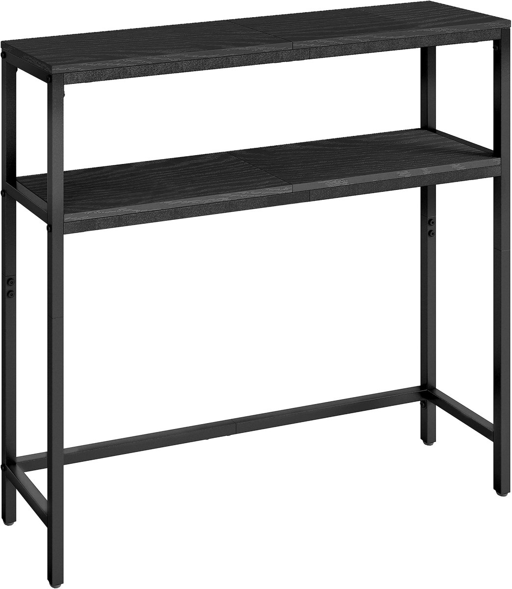 VASAGLE - Consoletafel - Haltafel - Consoletafel met 2 Planken - Smalle Haltafel - Voor Hal Woonkamer Slaapkamer