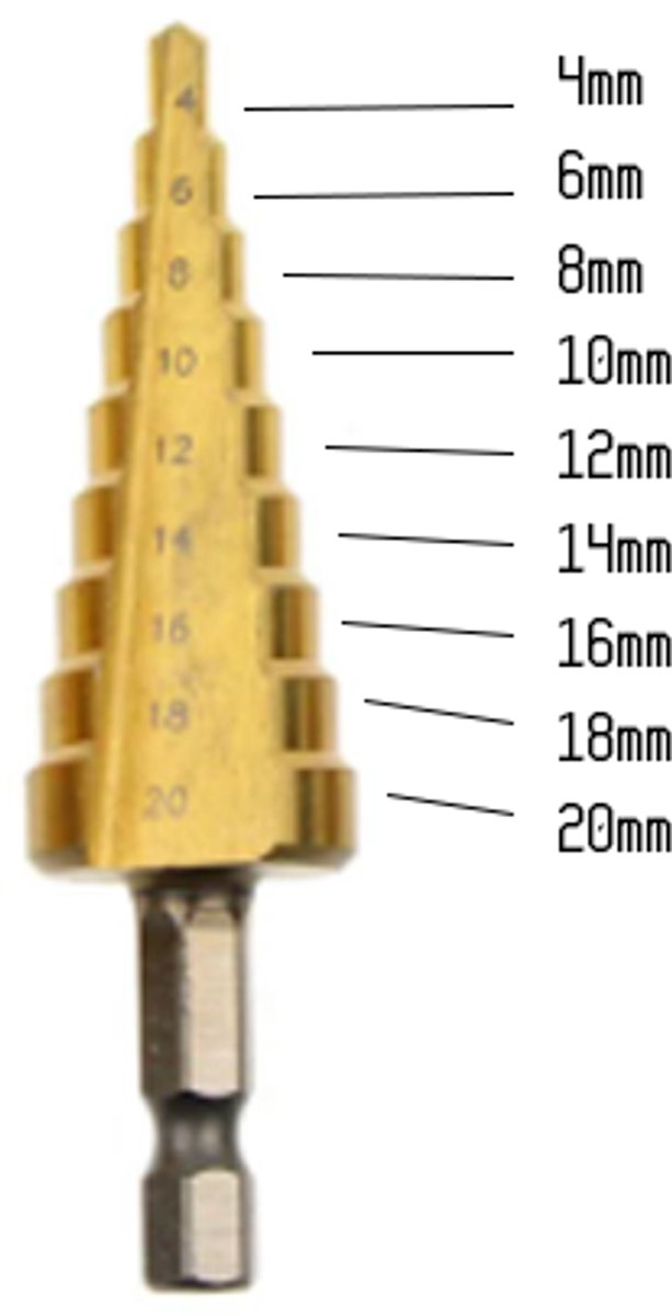 Trappenboor 4 tot 20mm