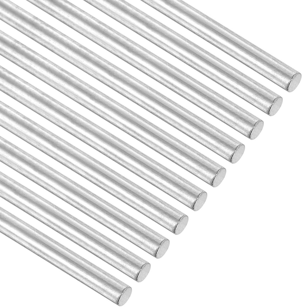 RVS Staven - Massief Metaal Rond - Modelbouw Assen - Roestvrij Staal 304 - 3mm x 120mm - Zilver