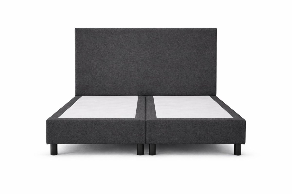 Boxspring Ayla Royal - 200x220 Zonder matras - Antraciet Glad - Ayla Matrassen - 2 persoons