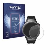 Savvies - Protection d'écran en Glas trempé 9H pour Huawei Watch GT 5 Pro (46 mm) (3 pièces)