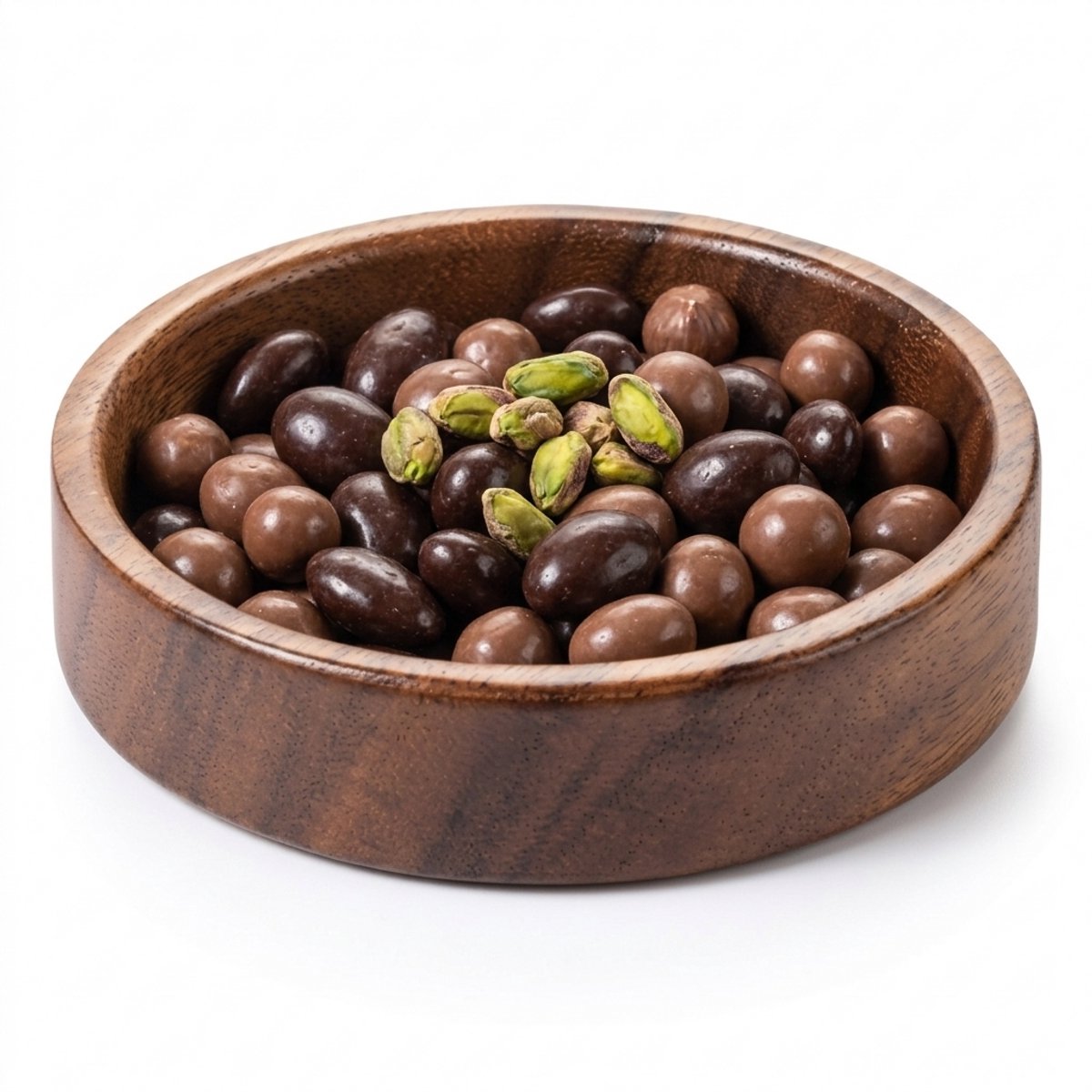 COZELLA® Valona RING Snackbox – Handgemaakte Houten Serveerschaal - Stapelbaar - Ø14,5 cm