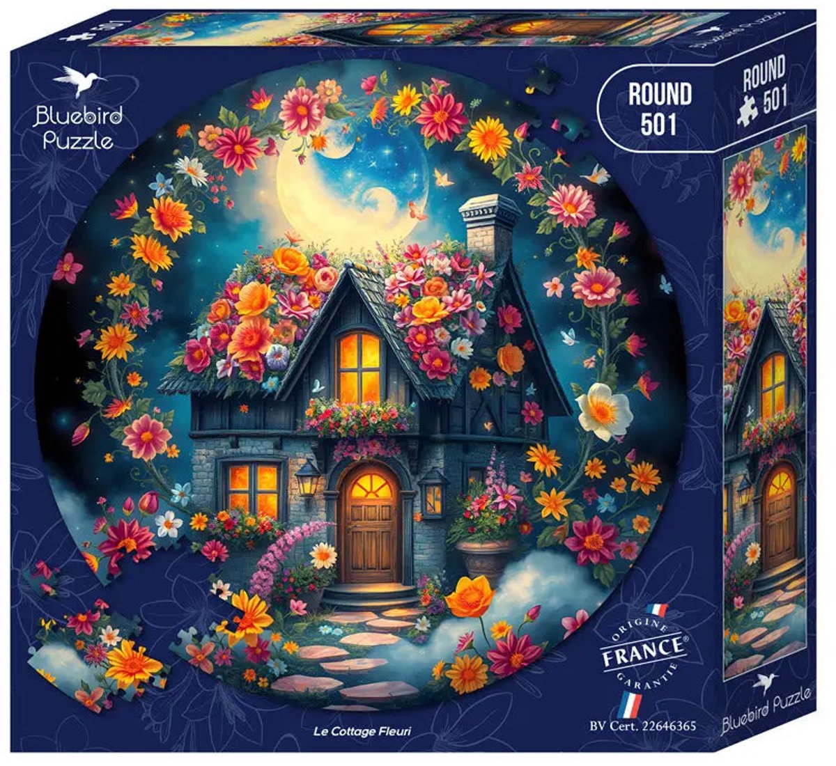 Le Cottage Fleuri Puzzel Rond 501 stukjes