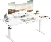 VASAGLE LSD156WB01 - Bureau électrique réglable en hauteur - support d'écran - tiroir - port USB-C