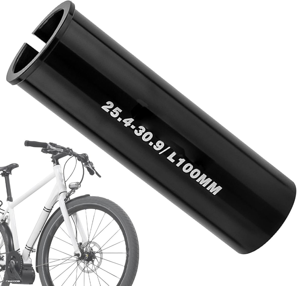 Zadelpen Adapter - Zadelpen Huls - Fiets Zadel Aanpassen - Aluminium Legering - 25.4-30.9mm - Zilver