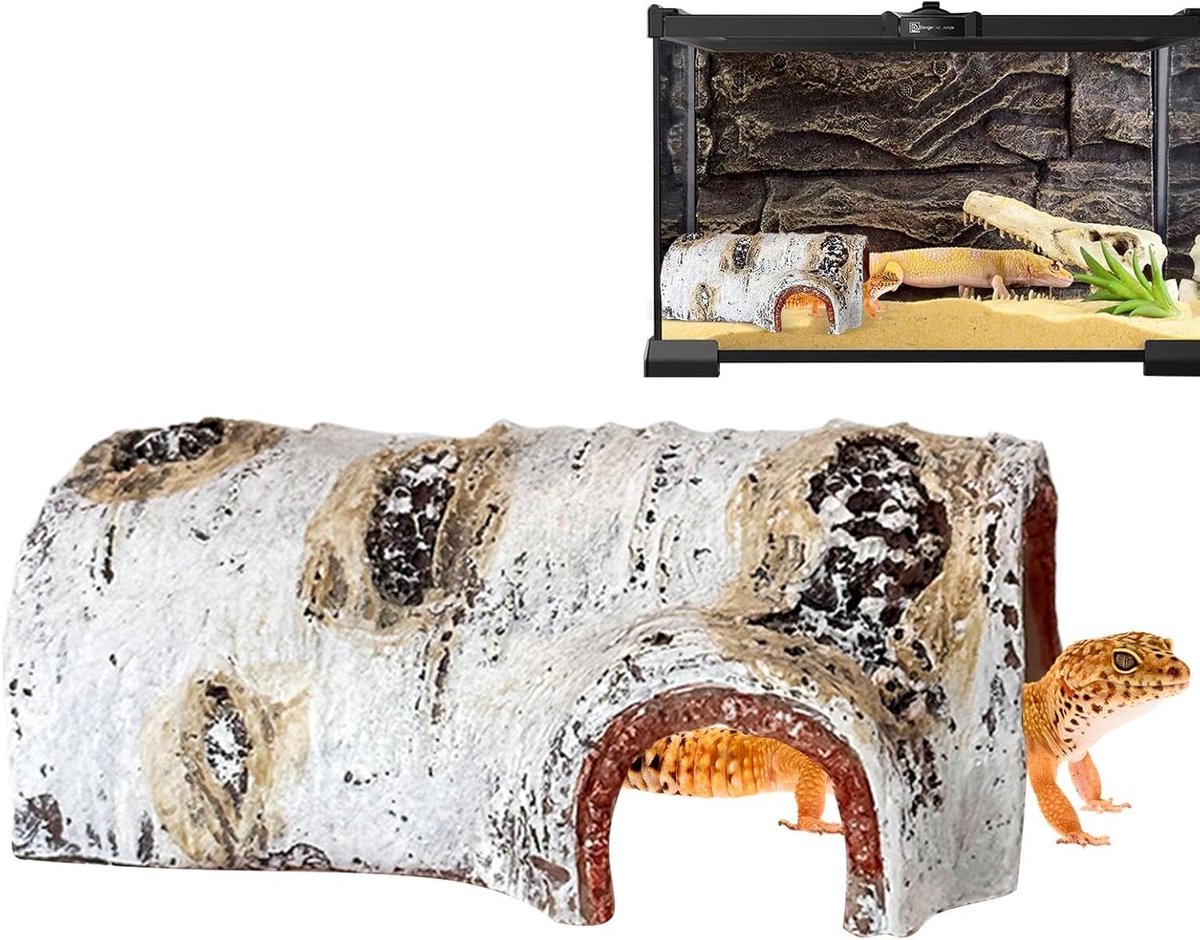 Reptielen Klimspeelgoed - Dierenverblijf - Terrarium Inrichting - Drie Toegangen - Klein 13.5cm