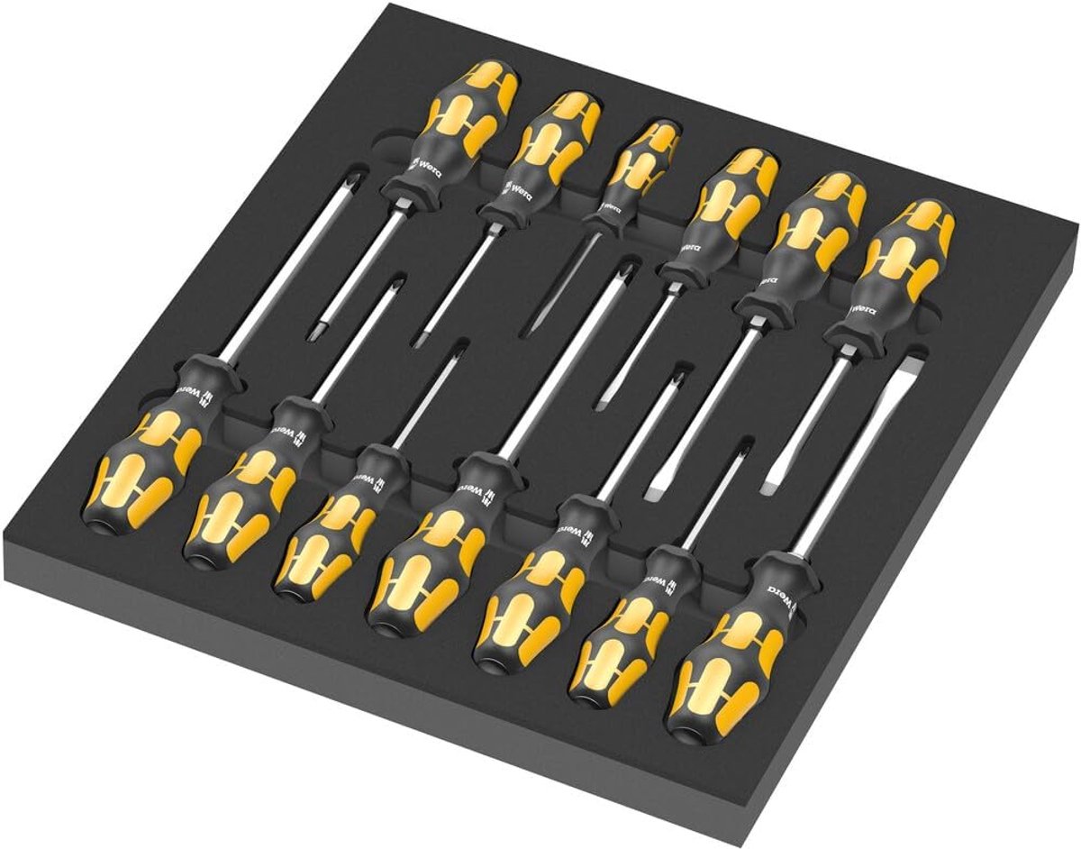 9714 Thermogevormde spons-schroevendraaierset, 1, 13-delig