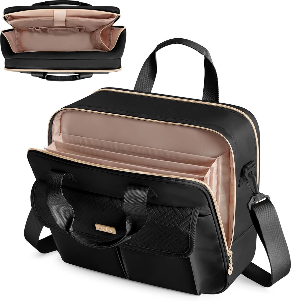 Lerarentas Accordeon - Laptoptas Docent - Professioneel Organiseren - Ruime Documenten Indeling - 36 x 29.5 x 16 cm