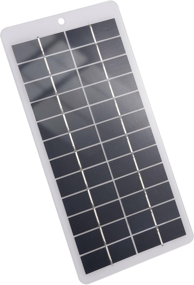 Zonnepaneel - Mini oplader - Buiten opladen - Hoge efficiëntie - 25 x 12 cm - Wit