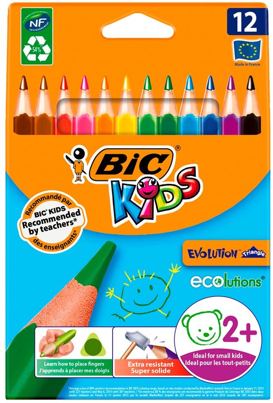 BIC Evolution Triangle kleurpotloden voor het tekenblok