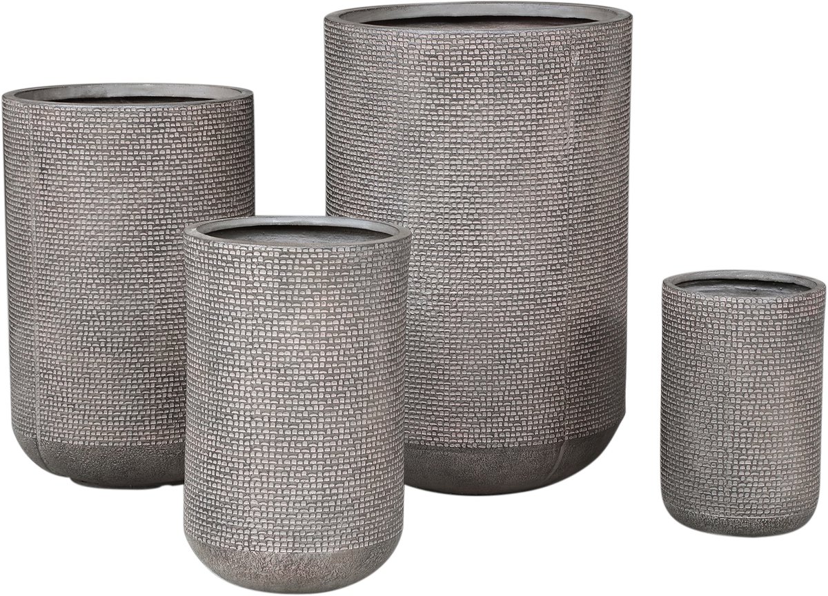 PTMD Rylon Brown GRC Pattern Pot Round High SV4