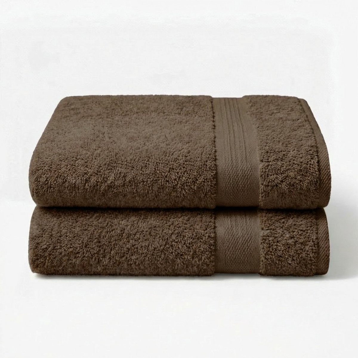 Dreamers Den - Handdoeken - Handdoek set Egyptisch Katoen 600 GSM – Chocola – 2-delige set - 2x 70x140 cm