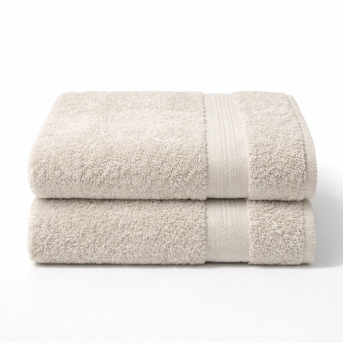 Dreamers Den - Handdoeken - Handdoek set Egyptisch Katoen 600 GSM – Naturel – 2-delige set - 2x 70x140 cm