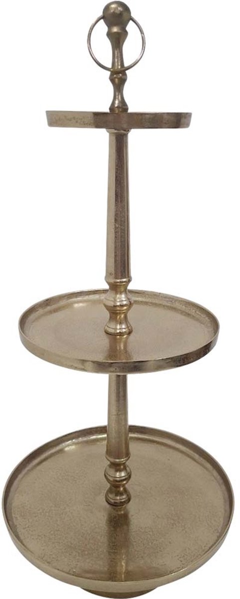 Lesli Living - Etagère Brush - Goud - Ø41x89cm